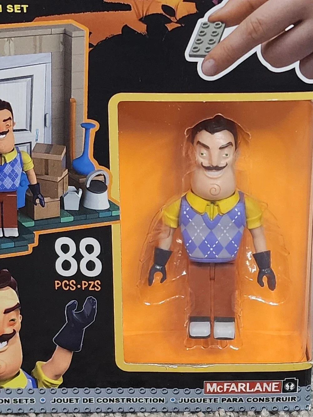 New factory sealed McFarlane Hello Neighbor sets. The Living Room Door (88 pcs)